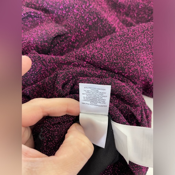 RACHEL Rachel Roy Metallic Halter Bodycon Dress Royal Plum. Small. - Picture 5 of 5